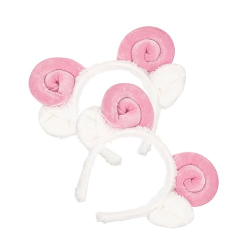 IWOWHERO 2 Stücke Headwear Stirnband Cartoon Stil Party Ohren Entzückende Element Ohr Decor Band Hoop Plüsch Haar Make Up Horn Schafe von IWOWHERO