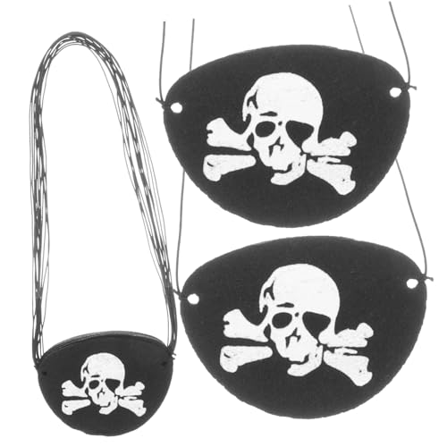 IWOWHERO 24 Stück Teiliges Halloween Piraten Augenklappen aus Filz mit Totenkopf Motiv Leichte Maske für Cosplay Karneval Partyaccessoire für Erwachsene IWOWHERO 24 Stück Teiliges Halloween Piraten Augenklappen aus Filz mit Totenkopf Motiv Leichte Maske für Cosplay Karneval Partyaccessoire für Erwachsene von IWOWHERO