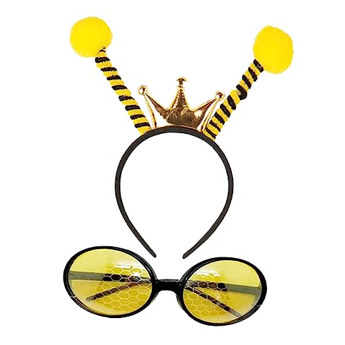 IWOWHERO 2Stücke Bienen Kostüm Set für Erwachsene Teiliges Bienen Haarreif und Sonnenbrille Set Leicht und Bequem Partys und Festivals Zubehör für Unvergessliche IWOWHERO 2Stücke Bienen Kostüm Set für Erwachsene Teiliges Bienen Haarreif und Sonnenbrille Set Leicht und Bequem Partys und Festivals Zubehör für Unvergessliche von IWOWHERO