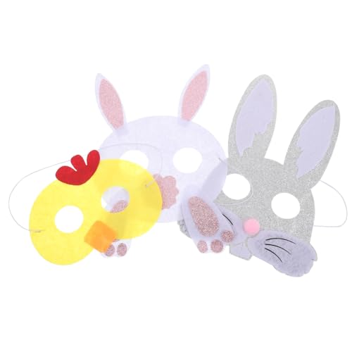 IWOWHERO 3 Stück Osterparty Masken Niedliche Hasenmasken Kükenmasken Tiermasken Für Karneval Party Maskerade Kostümparty Cosplay Requisiten IWOWHERO 3 Stück Osterparty Masken Niedliche Hasenmasken Kükenmasken Tiermasken Für Karneval Party Maskerade Kostümparty Cosplay Requisiten von IWOWHERO