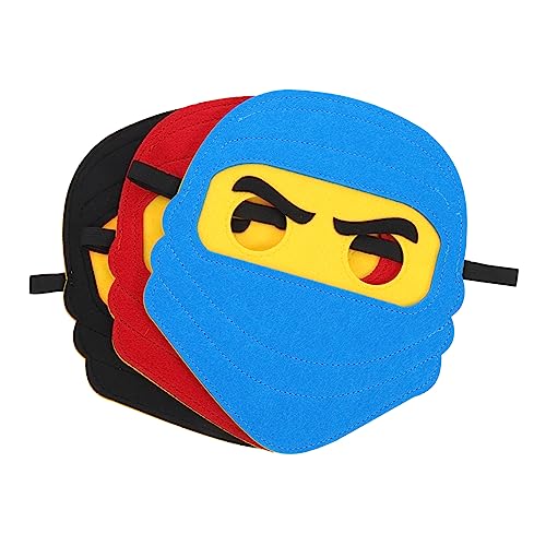 IWOWHERO 3 Stück Teiliges Ninja Masken aus Filz für Wiederverwendbare Party und Cosplay Masken in Rot Blau Schwarz für Halloween Karneval Geburtstage und Fasching IWOWHERO 3 Stück Teiliges Ninja Masken aus Filz für Wiederverwendbare Party und Cosplay Masken in Rot Blau Schwarz für Halloween Karneval Geburtstage und Fasching von IWOWHERO