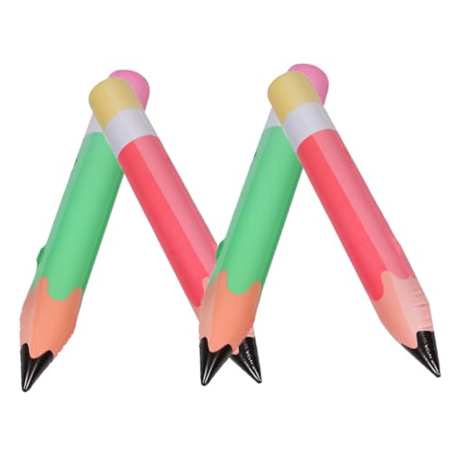 IWOWHERO 4 Stück Teiliges Aufblasbares Bleistift PVC Langlebig Dekorativ für Schulanfang Klassenzimmer Geburtstag Party Wanddeko Einfache Montage von IWOWHERO