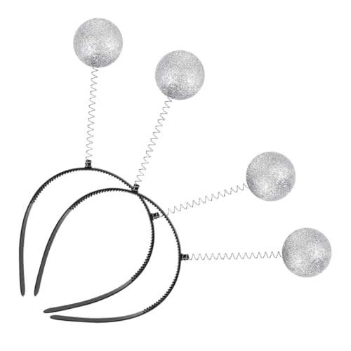 IWOWHERO 5 Stück Silberner Haarreif mit Glitzernden Martian Antenne Boppers Schwingende Glitzerkugeln Kostüm Zubehör für Fasching Karneval Partys und Festliche Anlässe Langlebig und IWOWHERO 5 Stück Silberner Haarreif mit Glitzernden Martian Antenne Boppers Schwingende Glitzerkugeln Kostüm Zubehör für Fasching Karneval Partys und Festliche Anlässe Langlebig und von IWOWHERO