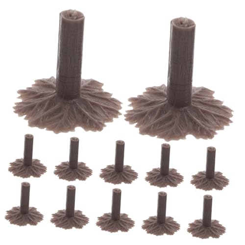IWOWHERO 50 Stück Modellbaumfüße DIY-mikrolandschaft Kleiner Baumsockel Modellbäume Für Dioramen Modellbäume Stehen Bastelständer Miniatur-baumsockel Eisenbahn Bäume Light Brown Plastik von IWOWHERO