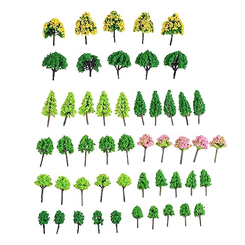 IWOWHERO 55 Stück Mini-baummodell Miniaturen Baumdekor Mini-modellbäume Diorama-minibäume Kleine Bäume Miniaturbäume Für Puppenhaus Zubehör Für Modelldioramen Mini -Baum Plastik von IWOWHERO