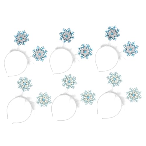 IWOWHERO 6 Stück Schneeflocken Kopfschnalle Weihnachtskopfbedeckung Damen Glitzerpuder Schneeflocken Haarband Weihnachtskopfschmuck Erwachsene Haarschmuck Frauen IWOWHERO 6 Stück Schneeflocken Kopfschnalle Weihnachtskopfbedeckung Damen Glitzerpuder Schneeflocken Haarband Weihnachtskopfschmuck Erwachsene Haarschmuck Frauen von IWOWHERO