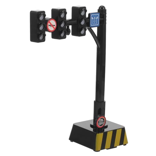 IWOWHERO Spielzeug Verkehrssicherheitshersteller Zebrastreifen-Signalmodellspielzeug Spielset für Kinder Spielzeuge realistisches Ampeldekor gefälschte Mini Statue von IWOWHERO