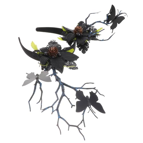 IWOWHERO Antler Headband mit Blättern und Schmetterlingen Geweih Haarreif für Tanzpartys Halloween und Weihnachten Leicht und Komfortabel für Damen IWOWHERO Antler Headband mit Blättern und Schmetterlingen Geweih Haarreif für Tanzpartys Halloween und Weihnachten Leicht und Komfortabel für Damen von IWOWHERO