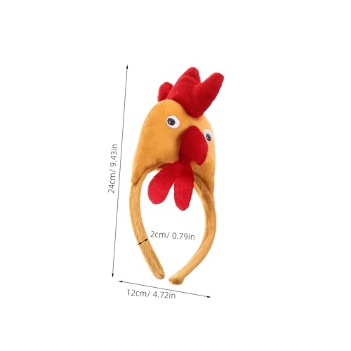 IWOWHERO Cartoon Hahnenkopf Stirnband Verstellbar Lustiges Tierkopfband Für Mädchen Party Fasching Karneval Cosplay Festliche Kopfbedeckung IWOWHERO Cartoon Hahnenkopf Stirnband Verstellbar Lustiges Tierkopfband Für Mädchen Party Fasching Karneval Cosplay Festliche Kopfbedeckung von IWOWHERO