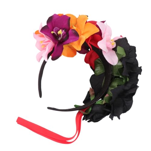 IWOWHERO Elegantes Blumenhaarband Damen Floral Crown Stirnband Halloween Party Kostüm Haarschmuck Festival Headband für Frauen und Mädchen IWOWHERO Elegantes Blumenhaarband Damen Floral Crown Stirnband Halloween Party Kostüm Haarschmuck Festival Headband für Frauen und Mädchen von IWOWHERO