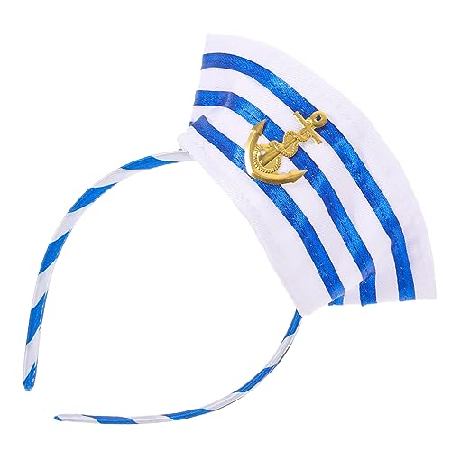 IWOWHERO Elegantes Matrosenhut-stirnband Marine-stirnband Cosplay-zubehör Für Party Karneval Halloween Neujahr IWOWHERO Elegantes Matrosenhut-stirnband Marine-stirnband Cosplay-zubehör Für Party Karneval Halloween Neujahr von IWOWHERO