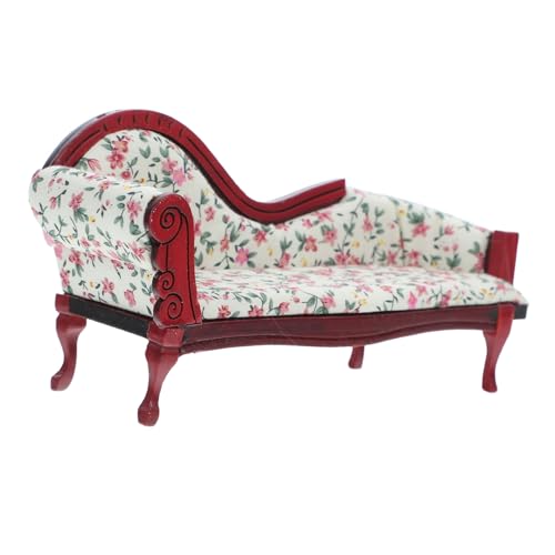 IWOWHERO Europäische Chaise Lounge Möbel für Dollhouse Dekoration Elegantes Blumensofa für Miniaturszenen und DIY Projekte IWOWHERO Europäische Chaise Lounge Möbel für Dollhouse Dekoration Elegantes Blumensofa für Miniaturszenen und DIY Projekte von IWOWHERO