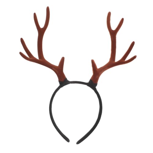 IWOWHERO Großes Rentier Geweih Stirnband Verstellbar Weiches Flockstoff Haarreif für Weihnachten Karneval Halloween Party Accessoire für Damen IWOWHERO Großes Rentier Geweih Stirnband Verstellbar Weiches Flockstoff Haarreif für Weihnachten Karneval Halloween Party Accessoire für Damen von IWOWHERO