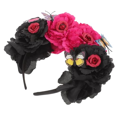IWOWHERO Haarschmuck Halloween Blume Halloween Dekorationen Party Kopfschmuck Haarreif Blume Haarband Mode Stirnband Kopfschmuck Frauen Stirnband Schwarz IWOWHERO Haarschmuck Halloween Blume Halloween Dekorationen Party Kopfschmuck Haarreif Blume Haarband Mode Stirnband Kopfschmuck Frauen Stirnband Schwarz von IWOWHERO