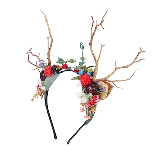 IWOWHERO Halloween Haarreif mit Rentiergeweih und Beerenzweigen Leichter Haarschmuck für Mädchen Festliches Party Accessoire für Familienfotos und Karnevalskostüme IWOWHERO Halloween Haarreif mit Rentiergeweih und Beerenzweigen Leichter Haarschmuck für Mädchen Festliches Party Accessoire für Familienfotos und Karnevalskostüme von IWOWHERO