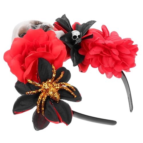 IWOWHERO Halloween Haarreif mit Rosen und Leichter Kopfschmuck für Karneval Tag der Toten und Cosplay Komfortabel und Langlebig Vielseitiges Festival Accessoire IWOWHERO Halloween Haarreif mit Rosen und Leichter Kopfschmuck für Karneval Tag der Toten und Cosplay Komfortabel und Langlebig Vielseitiges Festival Accessoire von IWOWHERO