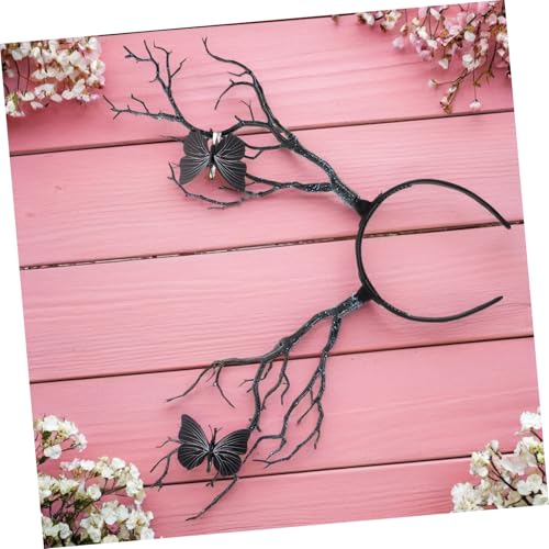 IWOWHERO Halloween Haarreif mit Schwarzen Baumzweigen und Geweih Design Leichtes Silikon Handgefertigter Kopfschmuck für Damen Komfortabel und Auffällig für Party und Kostüm IWOWHERO Halloween Haarreif mit Schwarzen Baumzweigen und Geweih Design Leichtes Silikon Handgefertigter Kopfschmuck für Damen Komfortabel und Auffällig für Party und Kostüm von IWOWHERO