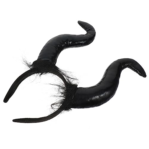 IWOWHERO Halloween Teufelshörner Stirnband Ox Horn Haarreif Leichtes Kopfschmuck für Cosplay Party und Karneval Schwarzes Hörner Accessoire für Damen und Herren IWOWHERO Halloween Teufelshörner Stirnband Ox Horn Haarreif Leichtes Kopfschmuck für Cosplay Party und Karneval Schwarzes Hörner Accessoire für Damen und Herren von IWOWHERO