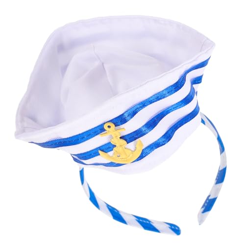IWOWHERO Matrosen Haarreif Kapitänsmütze Stirnband für Karneval Cosplay Halloween Party Damen Nautisches Kostümzubehör von IWOWHERO