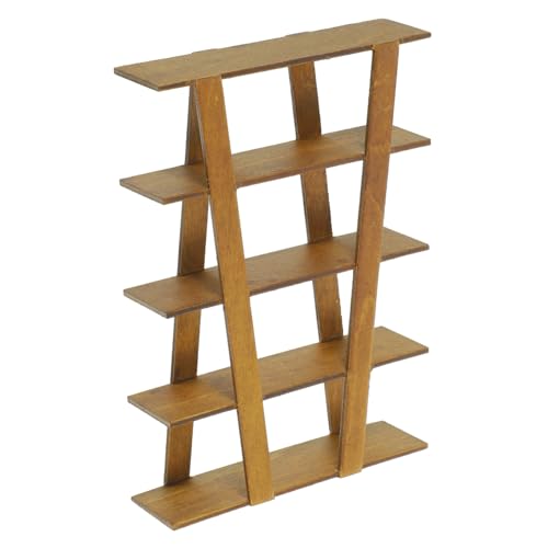IWOWHERO Mini-Holzmöbel Gestell winzig Miniatur Storage Shelves Storage Shelf verkleidung spielzeuge mikrolandschaft Mini - zarte Mini-Hausdekoration Holz-Mini- - Puppenmöbel von IWOWHERO