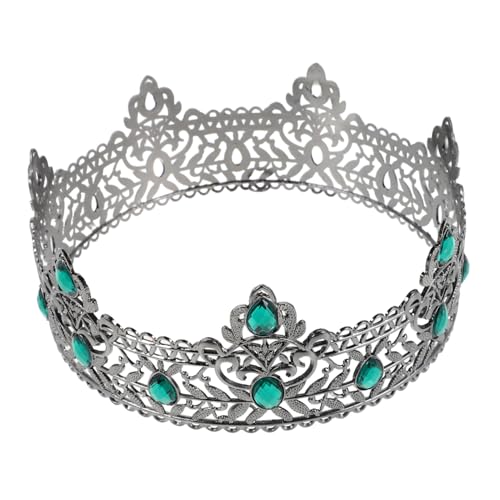 IWOWHERO Mittelalterlicher Herren Königskrone Vollrunde Krone Royal Geburtstag Prinz Prom Kostüm Zubehör Cosplay Haarschmuck IWOWHERO Mittelalterlicher Herren Königskrone Vollrunde Krone Royal Geburtstag Prinz Prom Kostüm Zubehör Cosplay Haarschmuck von IWOWHERO