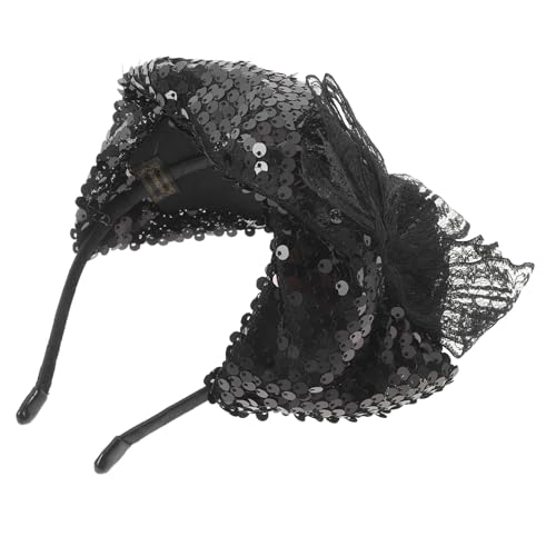 IWOWHERO Pailletten-Stirnband Stirnbänder Stilvoll Hüte für Frauen Party funkelnd geblendet haarschmuck für damen hochzeit haarschmuck Retro-Fascinator Fascinator-Hut für Damen Stoff Black IWOWHERO Pailletten-Stirnband Stirnbänder Stilvoll Hüte für Frauen Party funkelnd geblendet haarschmuck für damen hochzeit haarschmuck Retro-Fascinator Fascinator-Hut für Damen Stoff Black von IWOWHERO