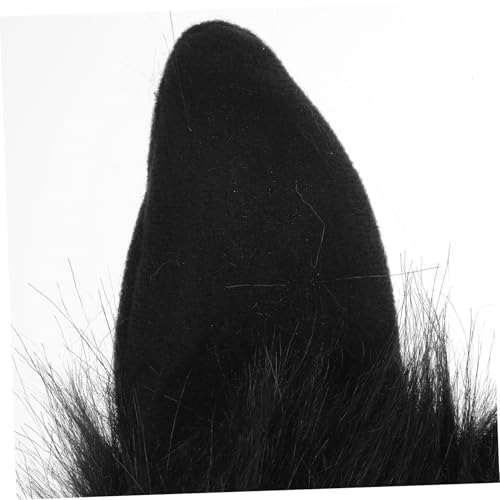 IWOWHERO Plüsch Hasenohren Haarreifen Schwarz Dekoratives Kaninchen Kostüm Accessoire für Damen Karneval Fasching Party Stirnband Lustiges Kopfstück für Mädchen und Erwachsene von IWOWHERO