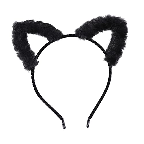 IWOWHERO Plüsch Katzenohren Haarreif Schwarz Weiches Flexibles Haarband mit Katzenohren Form für Damen Mädchen und Kostümpartys Lustige Kopfbedeckung für Rollenspiele und Fotosessions IWOWHERO Plüsch Katzenohren Haarreif Schwarz Weiches Flexibles Haarband mit Katzenohren Form für Damen Mädchen und Kostümpartys Lustige Kopfbedeckung für Rollenspiele und Fotosessions von IWOWHERO