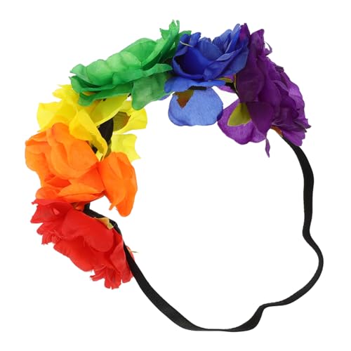 IWOWHERO Simuliertes Blumenstirnband mit Elastischem Gummizug Bunter Haarreif für Damen Pride Month Regenbogen Party Haarband Lgbt Kostüm Zubehör IWOWHERO Simuliertes Blumenstirnband mit Elastischem Gummizug Bunter Haarreif für Damen Pride Month Regenbogen Party Haarband Lgbt Kostüm Zubehör von IWOWHERO