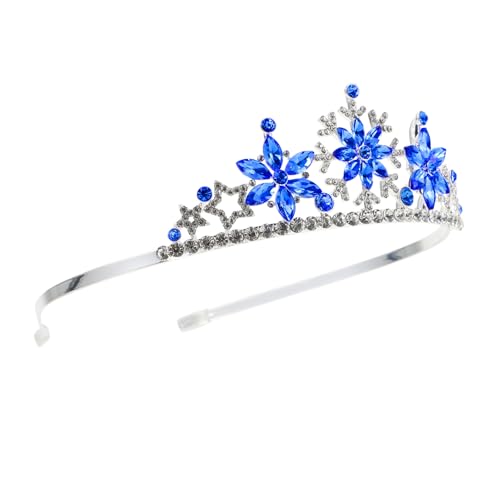 IWOWHERO Stirnband Haar Vintage Schneeflocke Tiara Silber Krone Mädchen Diademe Schneeflocke Tiara Geburtstag Brautjungfer Kopfbedeckung Gold Party von IWOWHERO