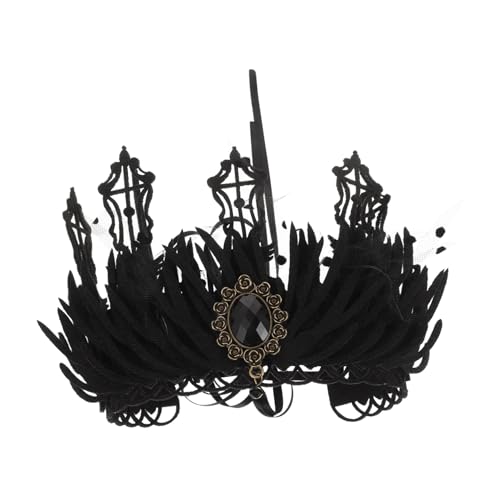 IWOWHERO Vintage Gothic Tiara Haarschmuck Barock Queen Krone Damen Diadem Cosplay Headband für Halloween Kostüm Party IWOWHERO Vintage Gothic Tiara Haarschmuck Barock Queen Krone Damen Diadem Cosplay Headband für Halloween Kostüm Party von IWOWHERO