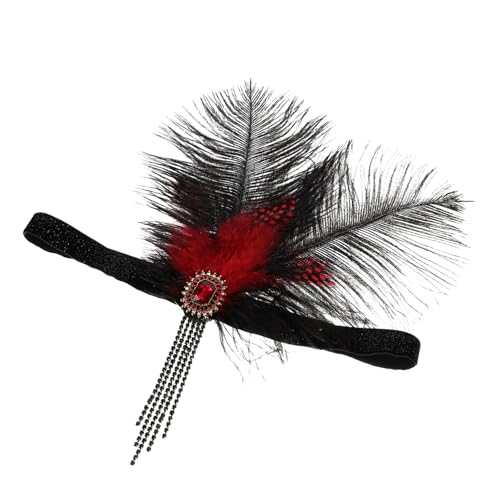 IWOWHERO Vintage Stirnband Damen Plume Haarschmuck Leichtes Party Haarband für Cosplay Hochzeit Halloween Karneval Festliche Kopfbedeckung IWOWHERO Vintage Stirnband Damen Plume Haarschmuck Leichtes Party Haarband für Cosplay Hochzeit Halloween Karneval Festliche Kopfbedeckung von IWOWHERO
