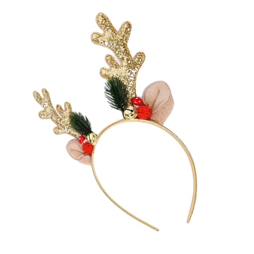 IWOWHERO Weihnachts Stirnband mit Geweih und Glöckchen Festlicher Haarschmuck für Partys Niedliches Rentier Kopfbedeckung Weihnachtsaccessoire für Erwachsene IWOWHERO Weihnachts Stirnband mit Geweih und Glöckchen Festlicher Haarschmuck für Partys Niedliches Rentier Kopfbedeckung Weihnachtsaccessoire für Erwachsene von IWOWHERO