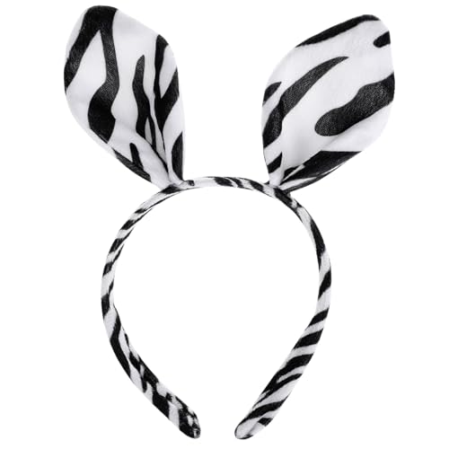 IWOWHERO Zebra Ohren Haarreif Plüsch Stirnband Weich Bequem Tierkostüm Accessoire Halloween Party Karneval Festliches Haarband für Damen IWOWHERO Zebra Ohren Haarreif Plüsch Stirnband Weich Bequem Tierkostüm Accessoire Halloween Party Karneval Festliches Haarband für Damen von IWOWHERO