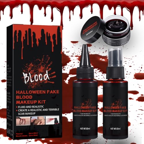 IWTBNOA Halloween Kunstblut Realistische, Halloween Schminke, Kunstblut Sprühen, Fake Wunden Wasser, Fake Blood für Karneval Unfug Zombie Vampir Clown Monster Cosplay Spezialeffekte Make Up IWTBNOA Halloween Kunstblut Realistische, Halloween Schminke, Kunstblut Sprühen, Fake Wunden Wasser, Fake Blood für Karneval Unfug Zombie Vampir Clown Monster Cosplay Spezialeffekte Make Up von IWTBNOA