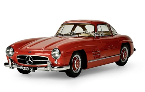 IXO Collections 1:8 IXO Mercedes 300 SL Rot - Modellbau, Standmodellbau, hochwertiger Bausatz, Modellbausatz, 602 Teile von IXO Collections