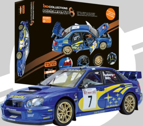 IXO Collections 1:8 IXO Subaru Impreza Rally MC 2003 - Modellbau, Standmodellbau, hochwertiger Bausatz, Modellbausatz, Lichtfunktion, Bausatz von IXO Collections