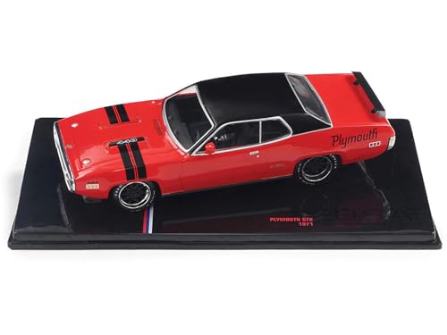 1971 GTX Rally Red with Black Top and Stripes 1/43 Diecast Model by IXO Models IA43005 von IXO Modelcars