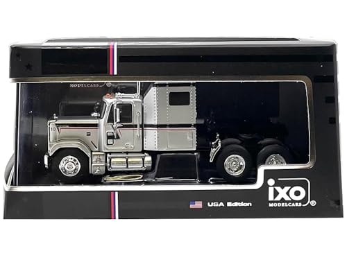1980 General Truck Traktor Silber Metallic mit schwarzen und roten Streifen 1/64 Druckguss Modell von IXO Models U64TR004 von IXO Modelcars