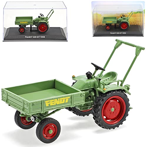 IXO Defekte Vitrine Fendt F 220 GT Grün Traktor 1958 1/43 Hachette Modell Auto von IXO