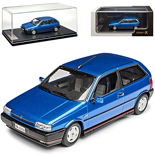 IXO FIAT Tipo Typ 160 3 Türer Blau 1. Generation 1988-1995 1/43 Modell Auto mit individiuellem Wunschkennzeichen von IXO