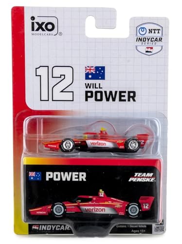 IXO IND64005 2025 Will Power #12 Team Penske - 1:64 Druckguss Modellauto mit Sammler-Aufbewahrungsbox von IXO