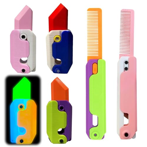 IXYHKB 3D-Druck Fidget Knife Toy Carrot, 6 Stück Rettich Knife Toy, sensorisches Spielzeug, Anti Stress Spielzeug für Adults und Kinder Spielzeuge zum Stressabbau, Autismus, Reisen von IXYHKB