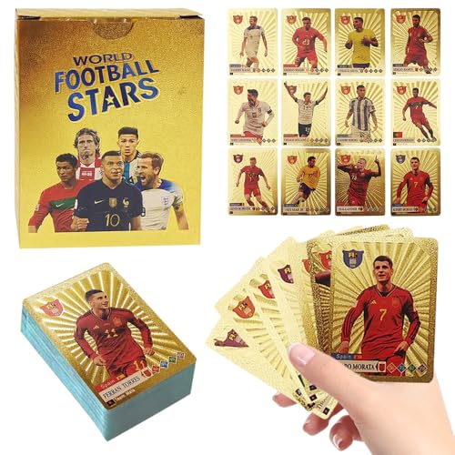 IXYHKB 55 Stück World Cup Fußball Star Karte, Fußballkarten, Fussball Karten, Fussball Sammelkarten, Champions League Fußball Karten, Fussballkarten für Fans, Kinder, Teenager und Erwachsene IXYHKB 55 Stück World Cup Fußball Star Karte, Fußballkarten, Fussball Karten, Fussball Sammelkarten, Champions League Fußball Karten, Fussballkarten für Fans, Kinder, Teenager und Erwachsene von IXYHKB