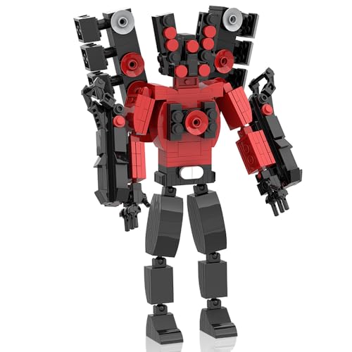 Skibidi Toilet Bausteine, Skibidi Building Blocks Toilet Set 3D Toilet Series Figure Bausteine Titan Speakerman Upgraded Skibidi Toilet Spielzeug Bausteine Set für Kinder Jungen oder Mädchen (Red01) Skibidi Toilet Bausteine, Skibidi Building Blocks Toilet Set 3D Toilet Series Figure Bausteine Titan Speakerman Upgraded Skibidi Toilet Spielzeug Bausteine Set für Kinder Jungen oder Mädchen (Red01) von IXYHKB