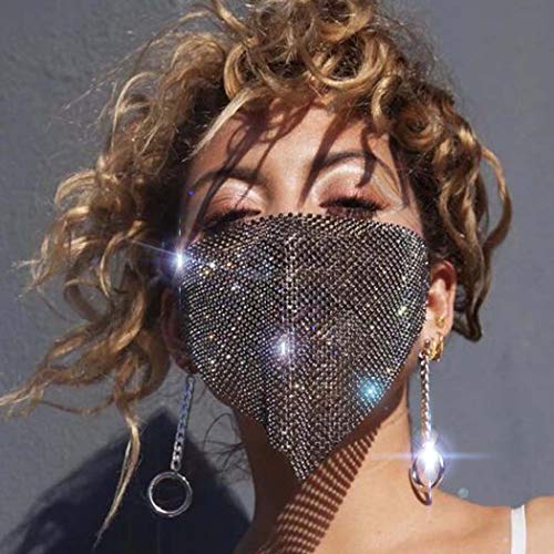 IYOU Glänzender Kristall Netzmaske Schwarz Maskerade Sparkly Strass Gesichtsmasken Bling Ball Party Halloween Genie Kostüm Glitter Dekoration Maske Schmuck für Frauen und Mädchen IYOU Glänzender Kristall Netzmaske Schwarz Maskerade Sparkly Strass Gesichtsmasken Bling Ball Party Halloween Genie Kostüm Glitter Dekoration Maske Schmuck für Frauen und Mädchen von IYOU