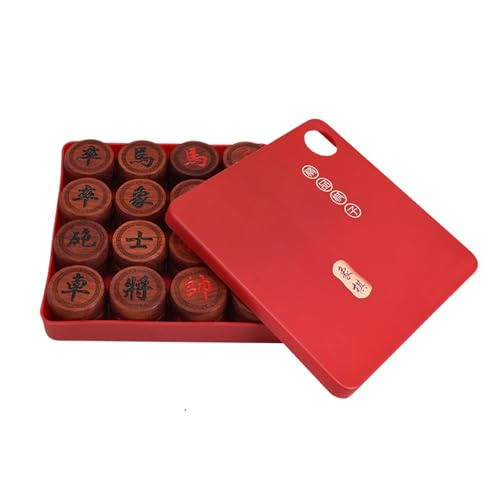 Chinese Xiangqi for 2 Players Portable Chinese Chess Travel Board Game Set with Rosewood Pieces and Leather Chessboard Chinese Xiangqi for 2 Players Portable Chinese Chess Travel Board Game Set with Rosewood Pieces and Leather Chessboard von IYUESQ