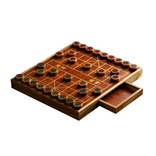 Strategy Board Games 2 Players Chinese Chess Set Xiangqi Puzzle Games Travel Games with Drawer Storage(Rosewood) von IYUESQ