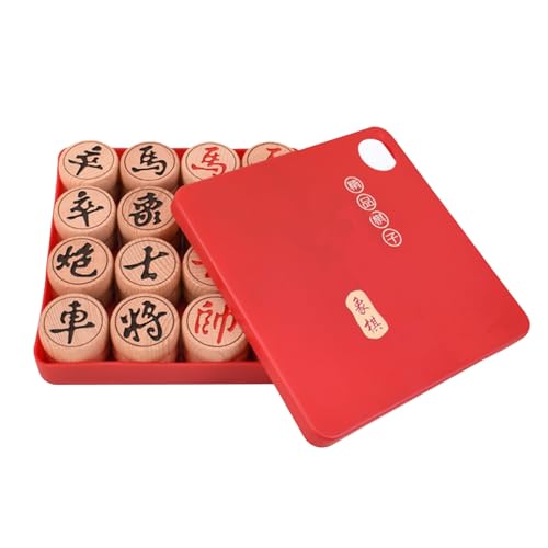 Traditional Chinese Xiangqi for 2 Players Portable Chinese Chess Travel Board Game Set with Beechwood Pieces and Leather Chessboard Traditional Chinese Xiangqi for 2 Players Portable Chinese Chess Travel Board Game Set with Beechwood Pieces and Leather Chessboard von IYUESQ