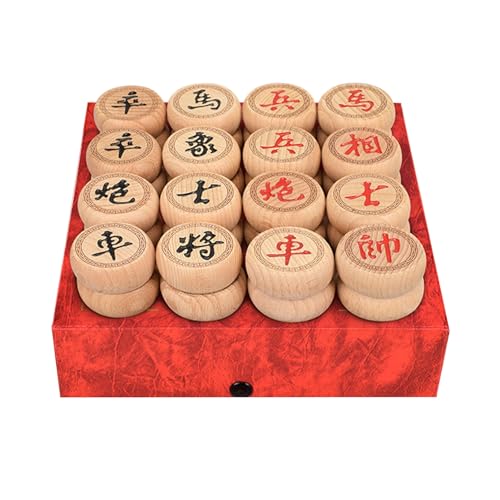 Traditional Chinese Xiangqi for 2 Players Portable Chinese Chess Travel Board Game Set with Beechwood Pieces and Leather Chessboard Traditional Chinese Xiangqi for 2 Players Portable Chinese Chess Travel Board Game Set with Beechwood Pieces and Leather Chessboard von IYUESQ